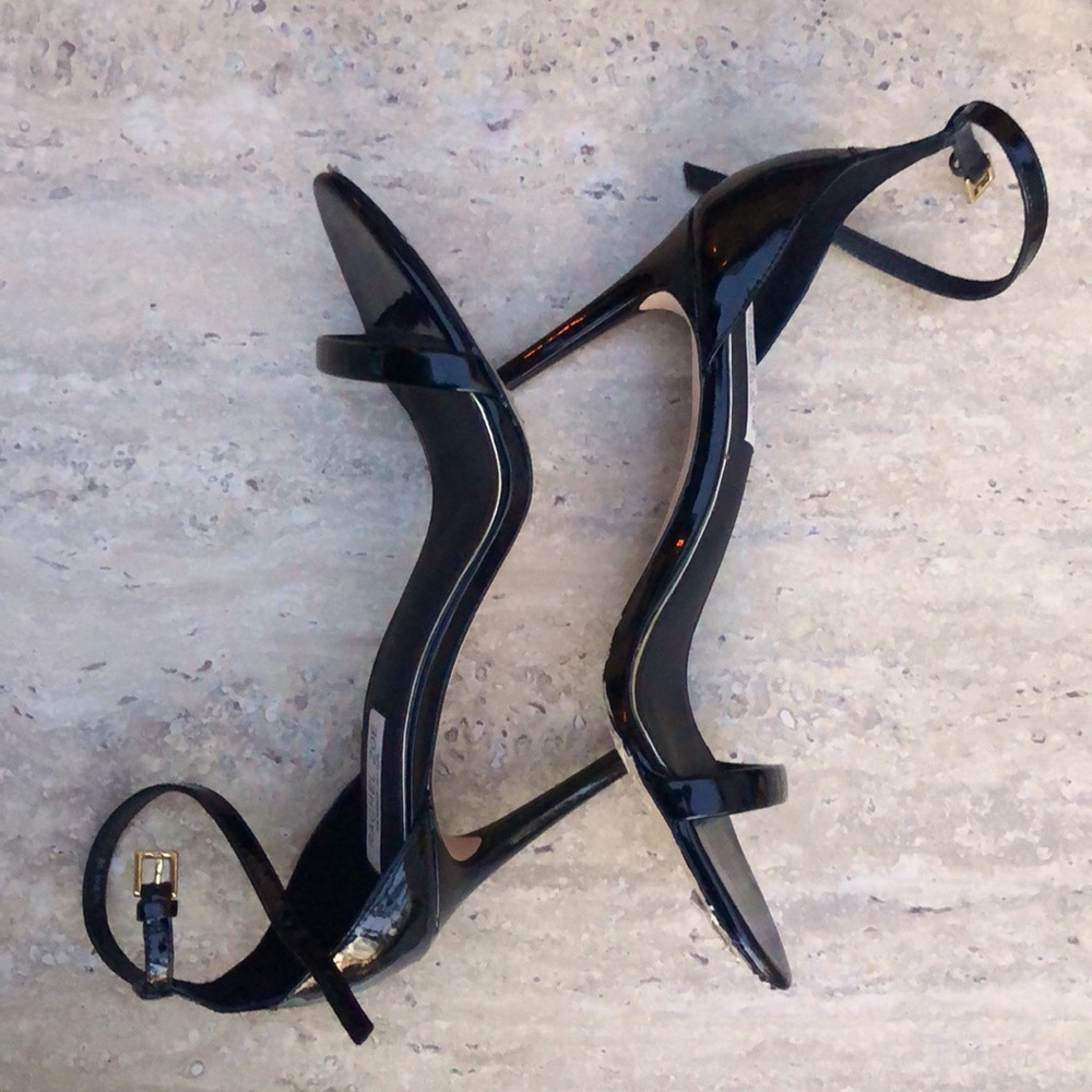 RACHEL ZOE Black Patent Ankle T-Strap Stiletto - Picture 5 of 12